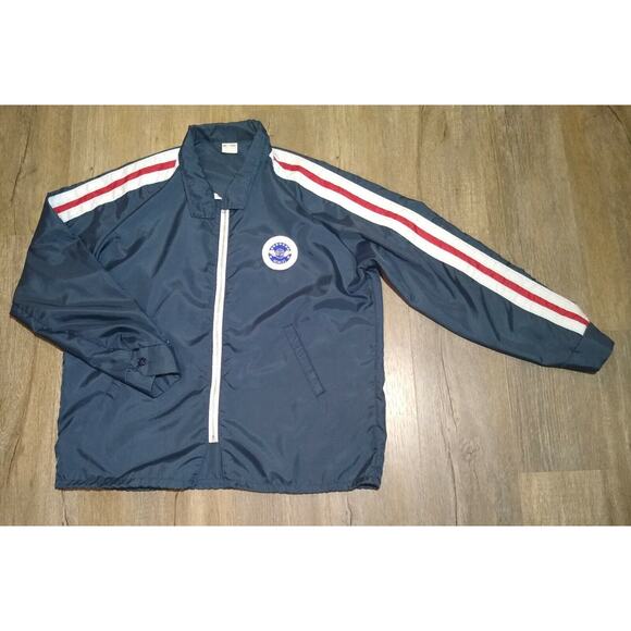 Vtg Air Force Sergeants Assoc. Nylon Windbreaker Lightweight Snap Up Men XL - Picture 4 of 6